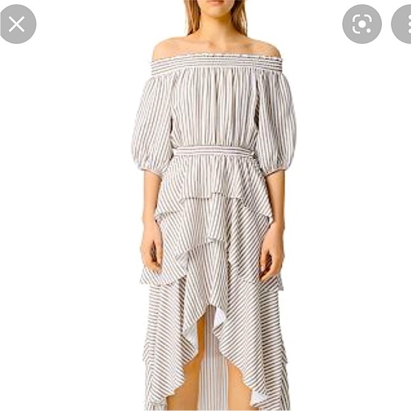 Maje striped tiered Dress, size 36. US Small - Picture 1 of 10